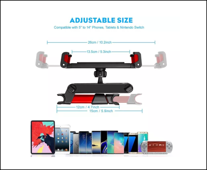 Soporte Asiento Trasero para Dispositivos